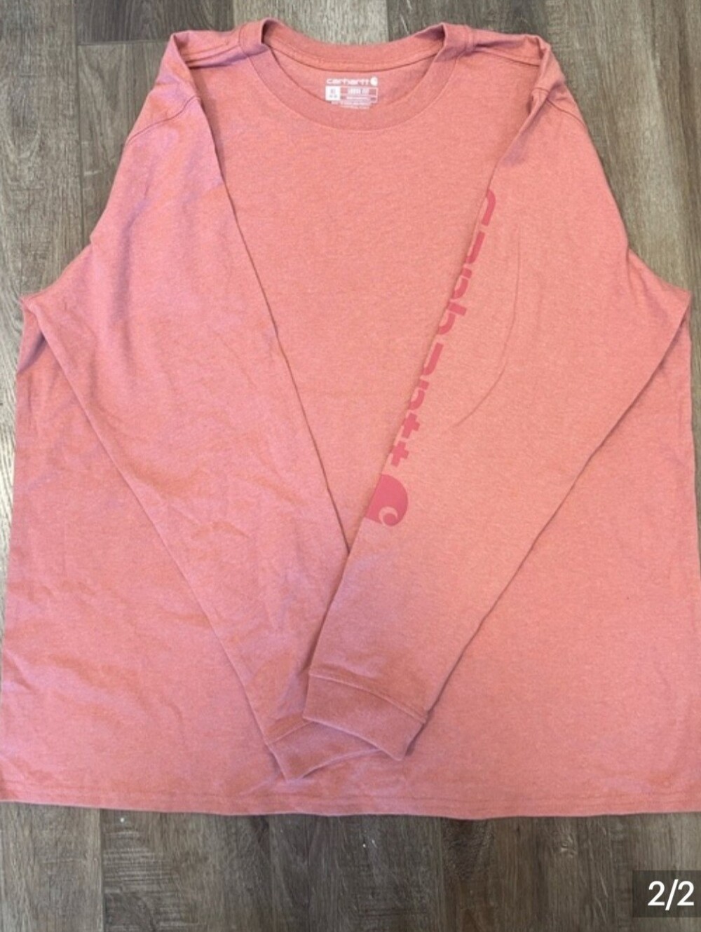 TWO Carhartt Long Sleeve Womens Shirts Size Large (Pink and Purple)